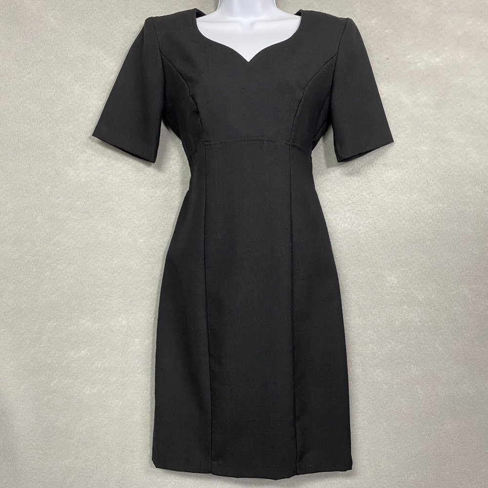 Molly Malloy Women PS Cocktail Dress Black 90s Vintage Sweetheart Empire Waist